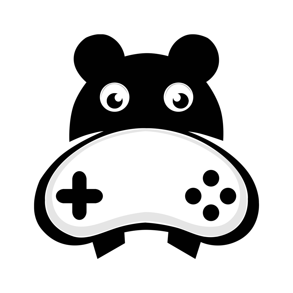 Hipopotamya Hippo Siyah Logo