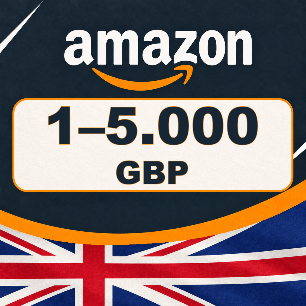 Amazon İngiltere 1 - 5000 GBP Hediye Kartı