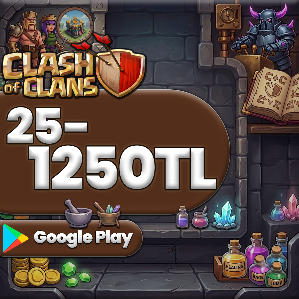 Clash Of Clans 25 - 1250 TL Google Play