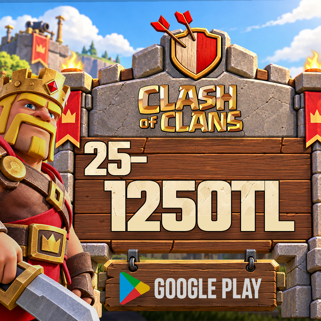 Clash Of Clans 25 - 1250 TL Google Play