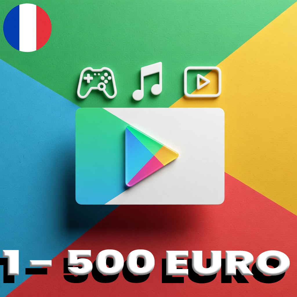 Google Play Hediye Kartı Fransa 1 - 500 Euro