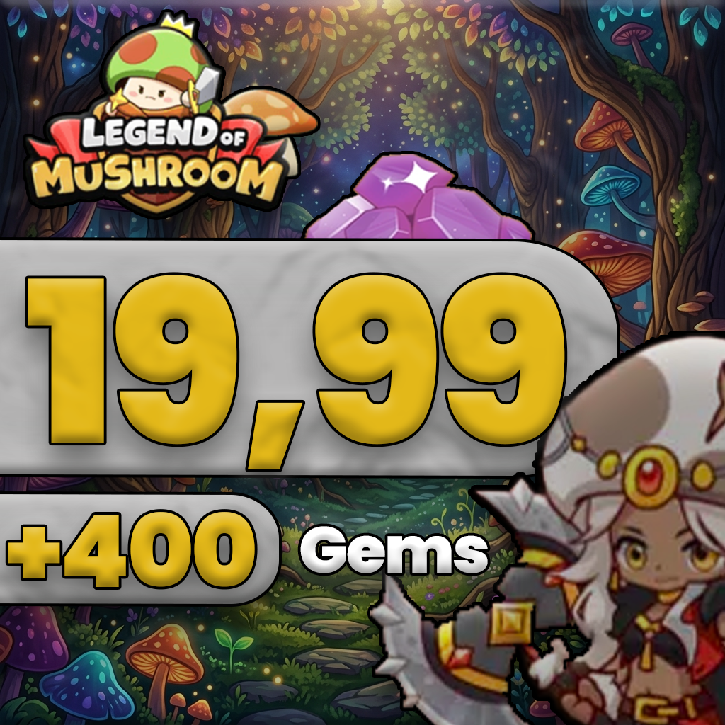 Legend of Mushroom 19.99 Gems + 400 Elmas