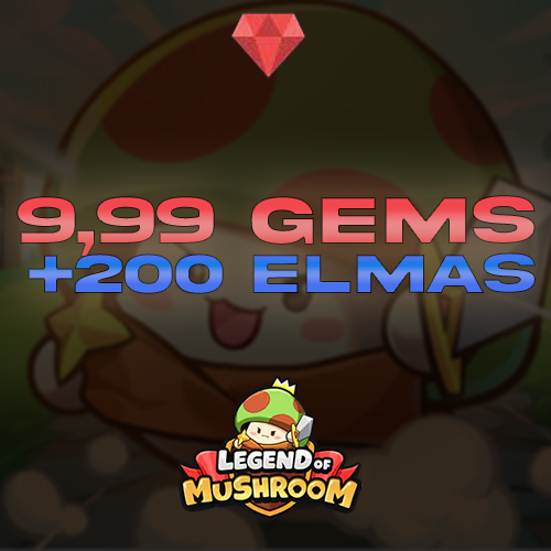 Legend of Mushroom 9.99 Gems + 200 Elmas