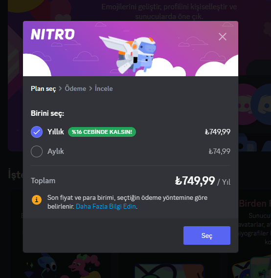 Discord Nitro'nun Türkiye fiyatlarına zam geldi